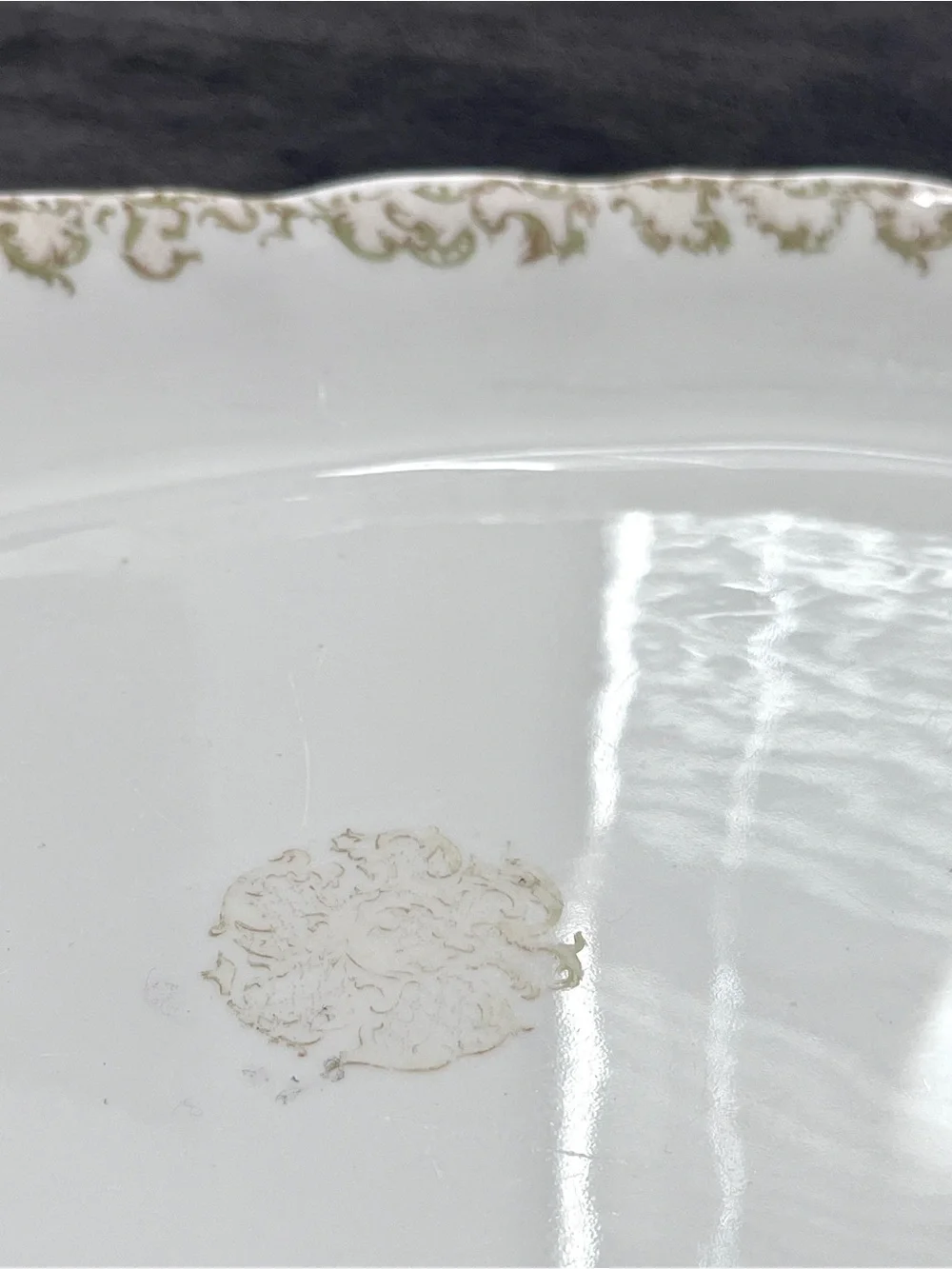 Antique 1897-1926 O.P. Co. Syracuse China Scalloped Serving Platter